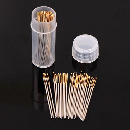 30 PCS Cross Stitch Needles Gold Tail