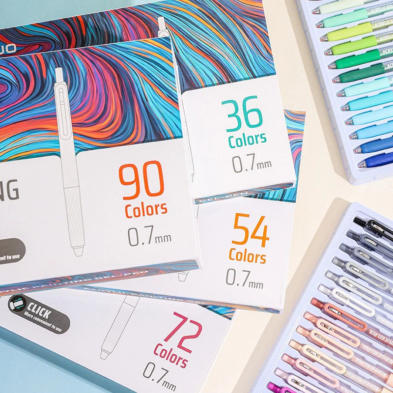 LANGUO 36/54/72/90 Colors Acrylic Painting Gel Pens