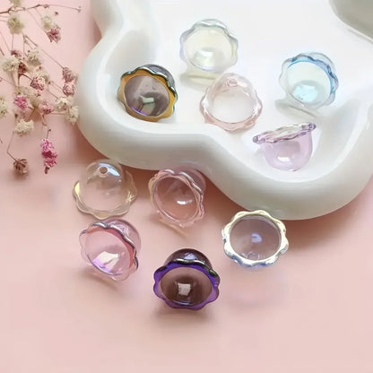 10Pcs/Lot Transparent UV Plated Acrylic Wind Bell Beads Charms