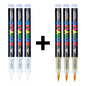 3Pcs Acrylic White Marker Brush Pens