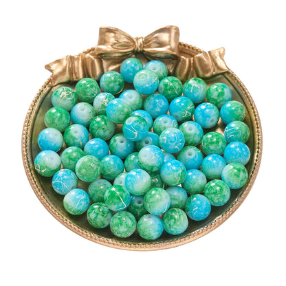 4/6/8/10mm Crystal Glass Crackle Round Bead