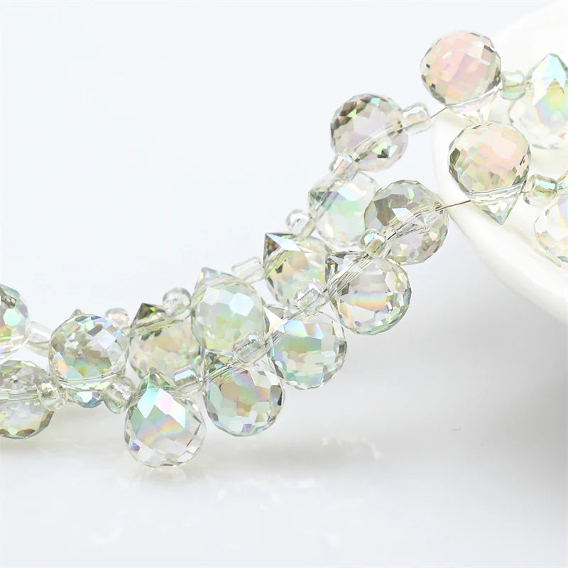 Austria AB Color Crystal Strawberry Beads 10*8mm Shiny Faceted Glass Beads