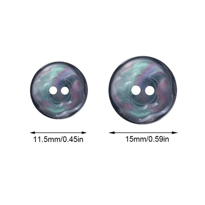 10pcs 11.5mm/15mm Imitation Shell Colorful Sewing Buttons Round