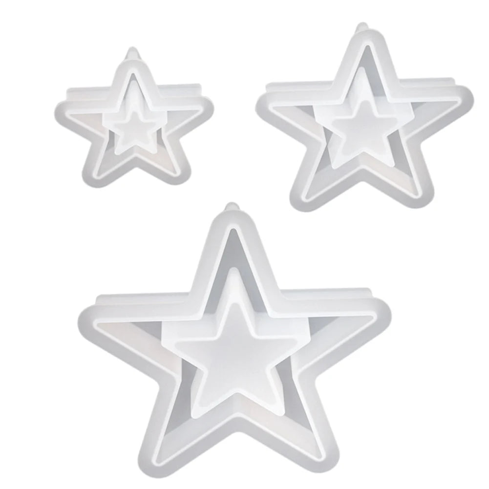 1/3Pcs Christmas Stars Silicone Mould