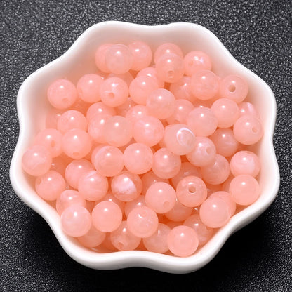 6-18mm Gradient Acrylic Beads Round Cat's Eye  Loose Spacer Beads