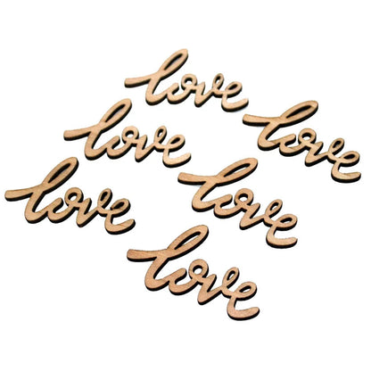10pcs/lot Little Love Wood Crafts DIY Cutout Wooden Slices