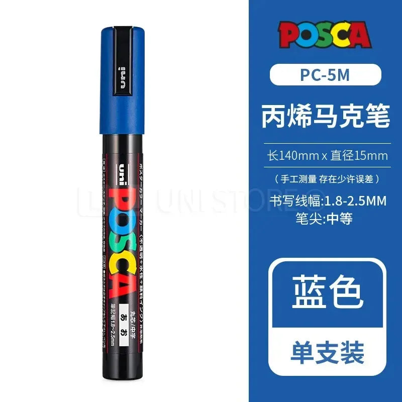 Uni Posca Full Marker PC-1M 3M 5M Multi-Colours Acrylic