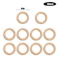 Unfinished Solid Wooden Rings Natural Wood Hoops