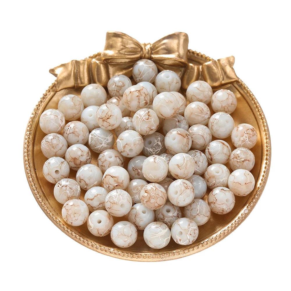 4/6/8/10mm Crystal Glass Crackle Round Bead