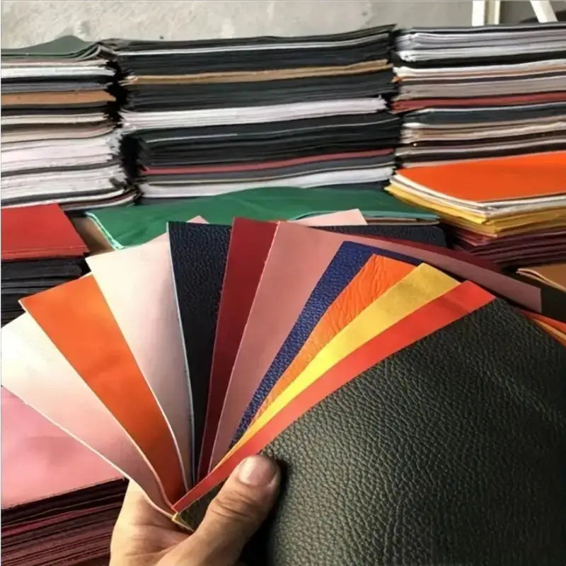 6-piece multi-color leather material made of cowhide sheets