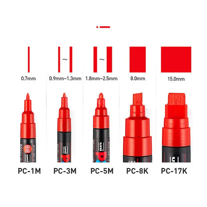 Uni Posca Full Marker PC-1M 3M 5M Multi-Colours Acrylic