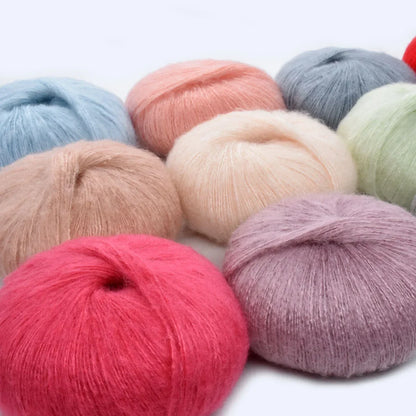 1pcs 50g Mohair Silk Wool Yarn 15% Wool 15% Mohair 40% Acrylic 30%