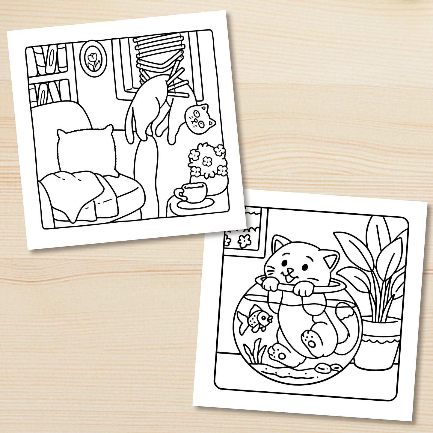 CAT LIFE Bold-easy Patterns Coloring Book
