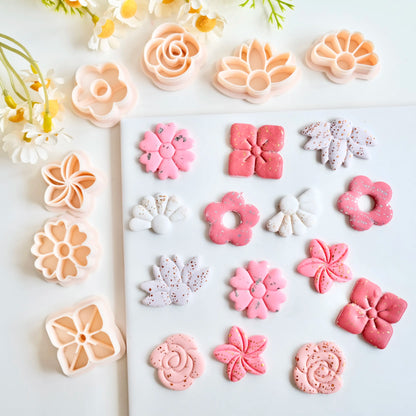 Flowers Polymer Clay Earring Cutters for Jewelry Pendant