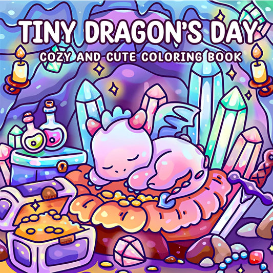 TINY DRAGON'S DAY COZY AND CUTE Coloring Book