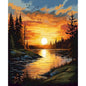 GATYZTORY Oil Painting By Numbers Gradient Sunset Scenery On Canvas