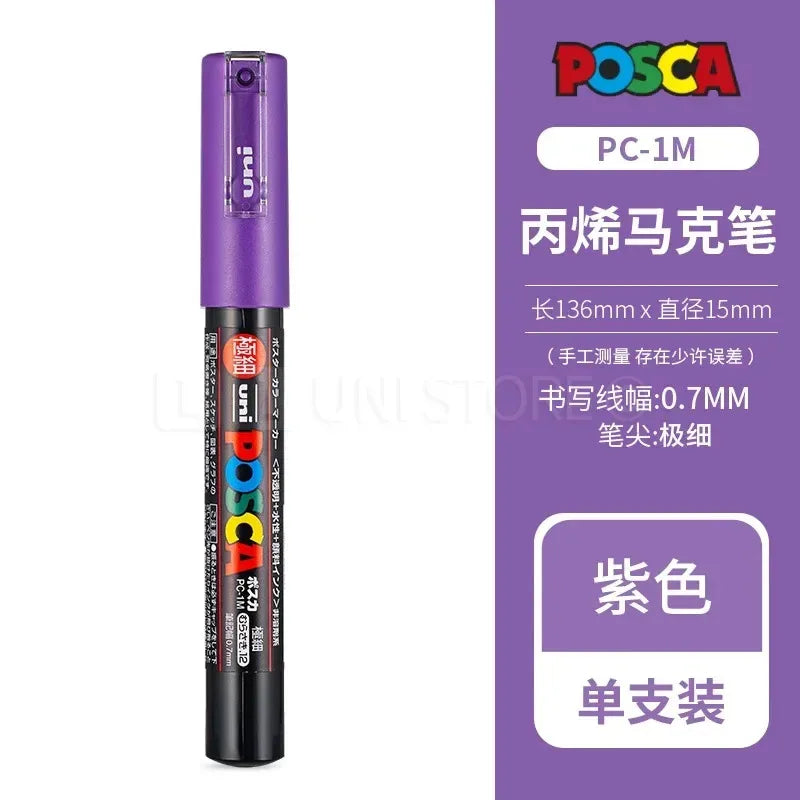 Uni Posca Full Marker PC-1M 3M 5M Multi-Colours Acrylic