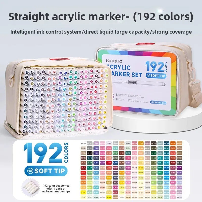 LANGUO 240/9 Colors Acrylic Color Markers Direct Liquid Paint Marker