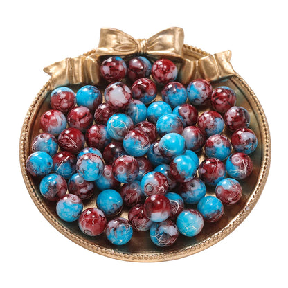 4/6/8/10mm Crystal Glass Crackle Round Bead