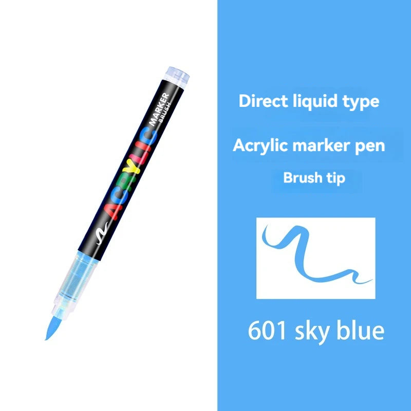 16 Colors Straight liquid Acrylic Paint Pen