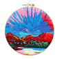 Aurora Stamped Cross Stitch Embroidery Kits with Hoop Cloth Color Thread