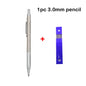 Mechanical Pencil Set 0.3 0.5 0.7 0.9 1.3 2.0mm Full Metal Art Drawing Painting Automatic Pencil