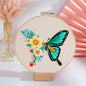 Embroidery Kit Butterfly Printed Pattern for Beginner