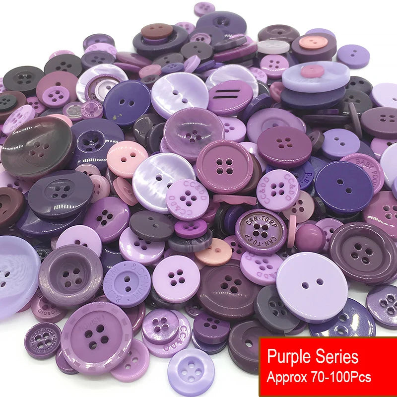 50g/Pack Mix Size Mix color Resin Button 1-3cm