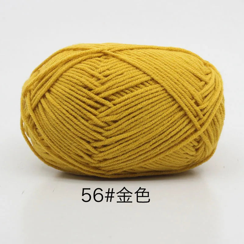 40-50g/Set 4ply Milk Cotton(80%) Knitting Yarn