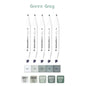 Ginflash Fine&Chisel Tipped Art Marker Gray Tones Brush Pen