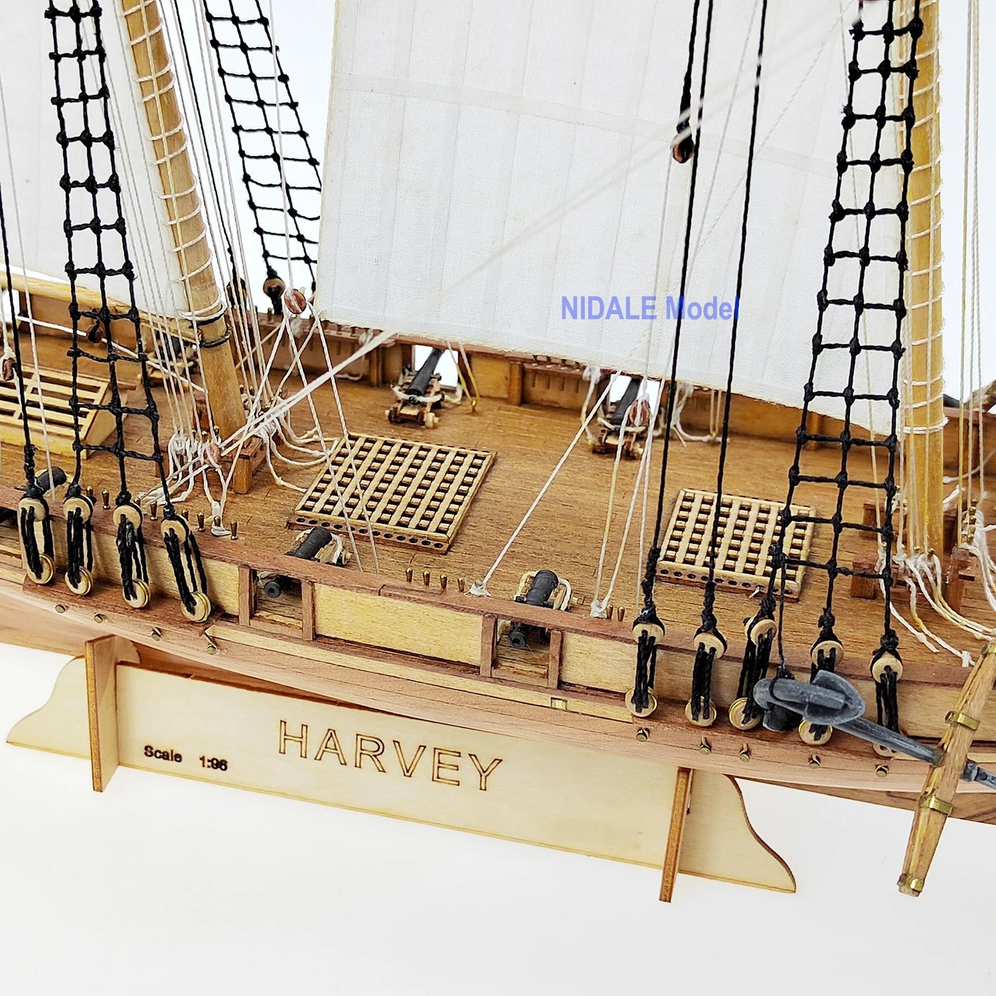 Scale 1/96 Model Building Kits Wooden Sailboat