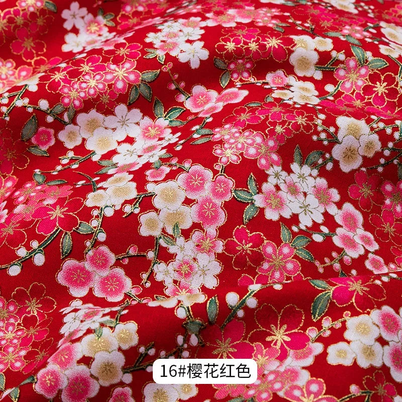 50x145cm Japanese Kimono Bronzed Fabric