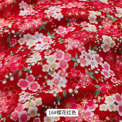 50x145cm Japanese Kimono Bronzed Fabric