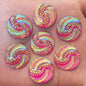 New 20pcs 20mm AB Resin Round FlatBack Rhinestone