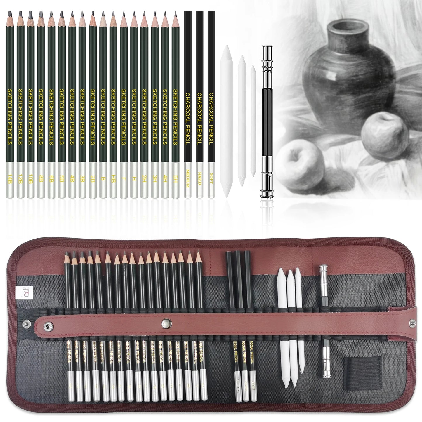 12/20/25/54/70 pcs Drawing Sketching Coloring Set Drawing Pencils & Sketching Kit