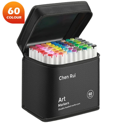 Professional Art Marker Set Artist Drawing Alcohol Markers Dual Tip(Brush Tip+Broad Tip)
