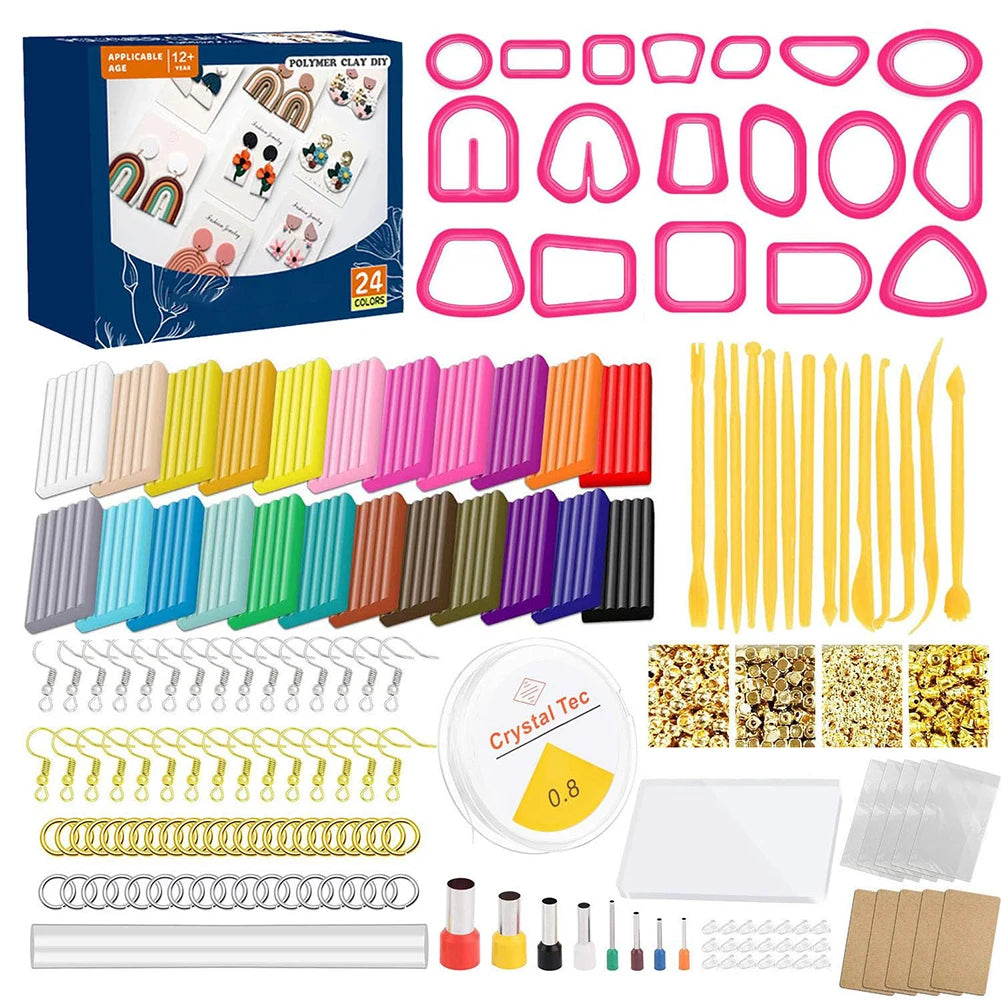 24 Colors Polymer Clay Modeling Clay with Sculpting Tools