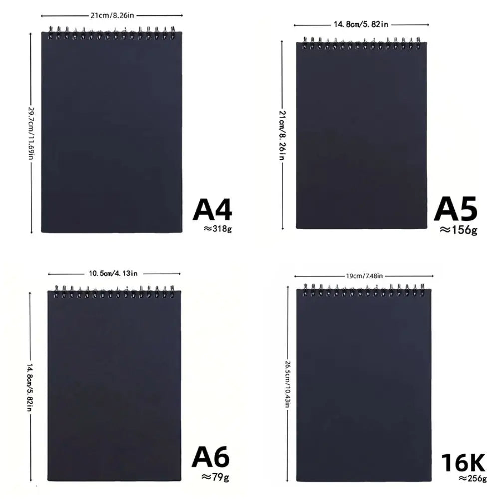 Professional 30 Sheets 8K 16K Coil Sketchbook Spiral Bound A4 A5 A6