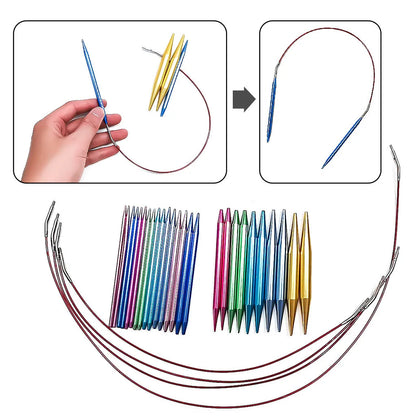 Aluminum Circular Knitting Needles Set