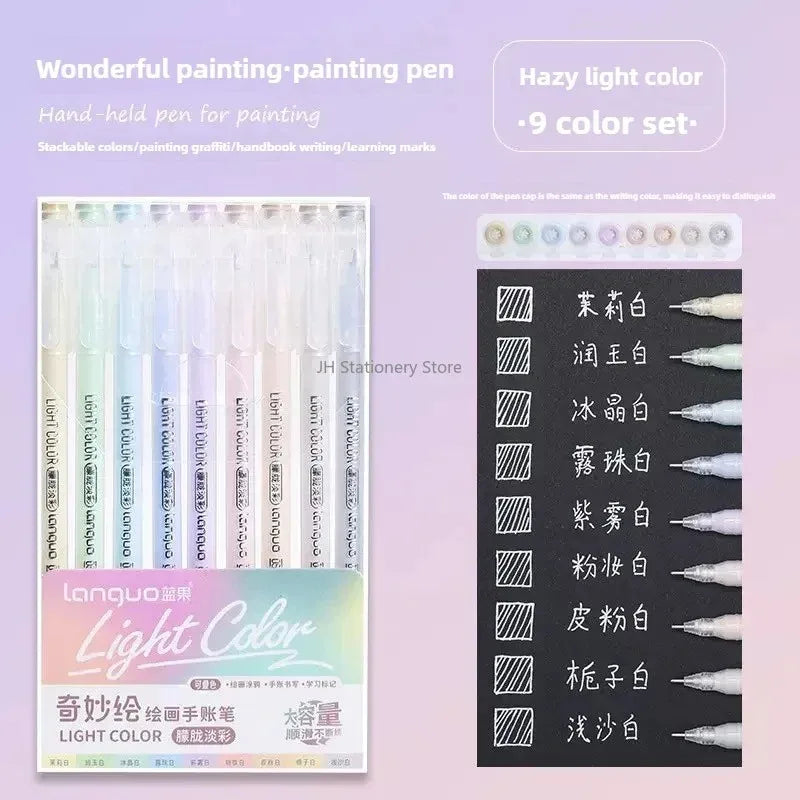 LANGUO 207/4 Colors Glitter Acrylic 0.5/1.0mm Gel Pen