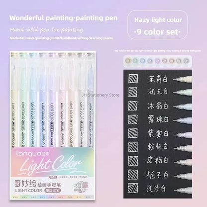 LANGUO 207/4 Colors Glitter Acrylic 0.5/1.0mm Gel Pen