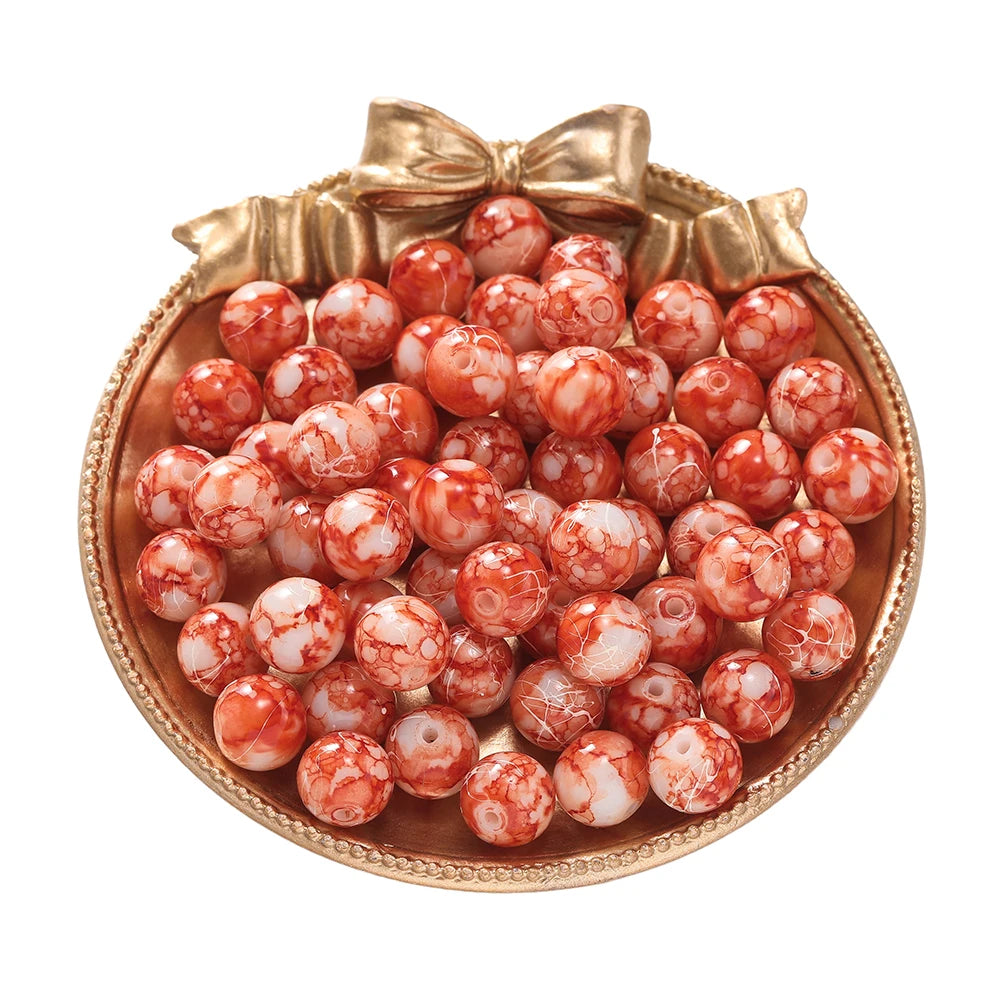 4/6/8/10mm Crystal Glass Crackle Round Bead