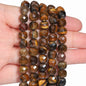 Natural Amethyst Beads 7-8mm Faceted Square Cube Geometric