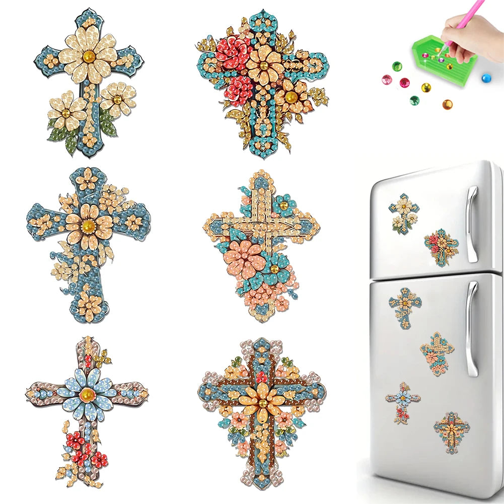 6Pcs Acrylic Cross Diamond Painting
