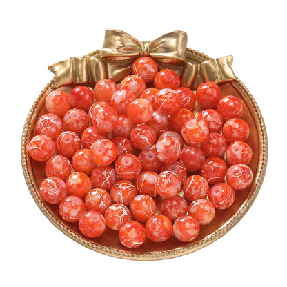 4/6/8/10mm Crystal Glass Crackle Round Bead