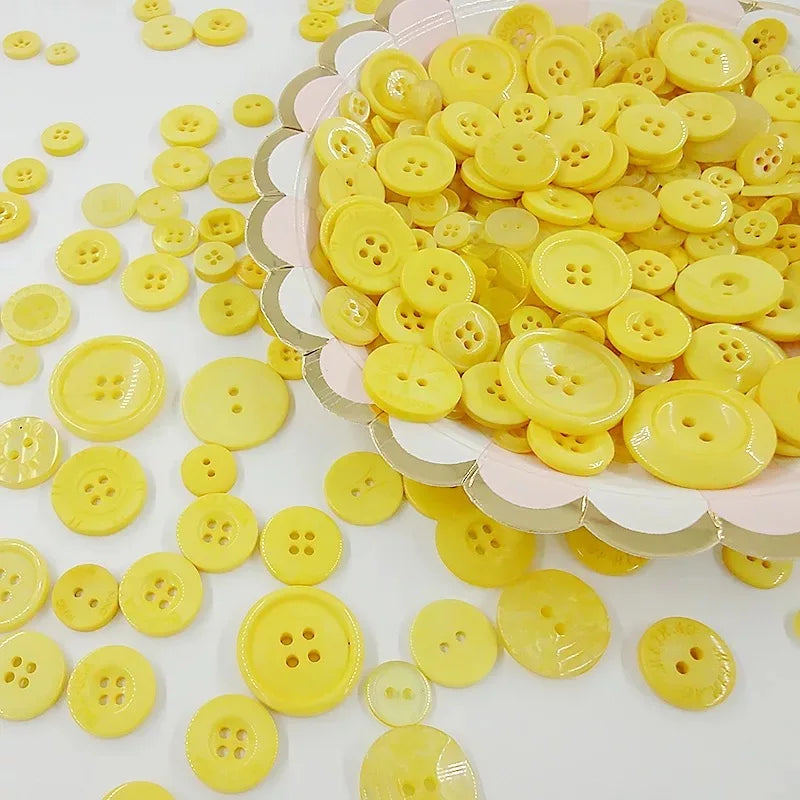 50Gram  Mix size wooden buttons