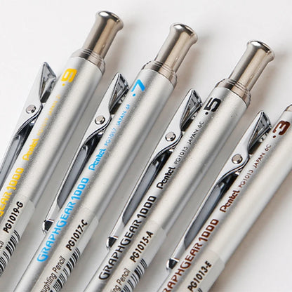 Pentel Drawing Mechanical pencils GraphGear 1000  Low Center of Gravity Telescopic Protective Tube