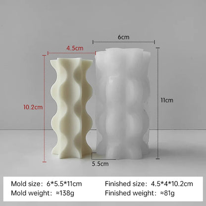 Striped Cylinder Aroma Candle Silicone Mold
