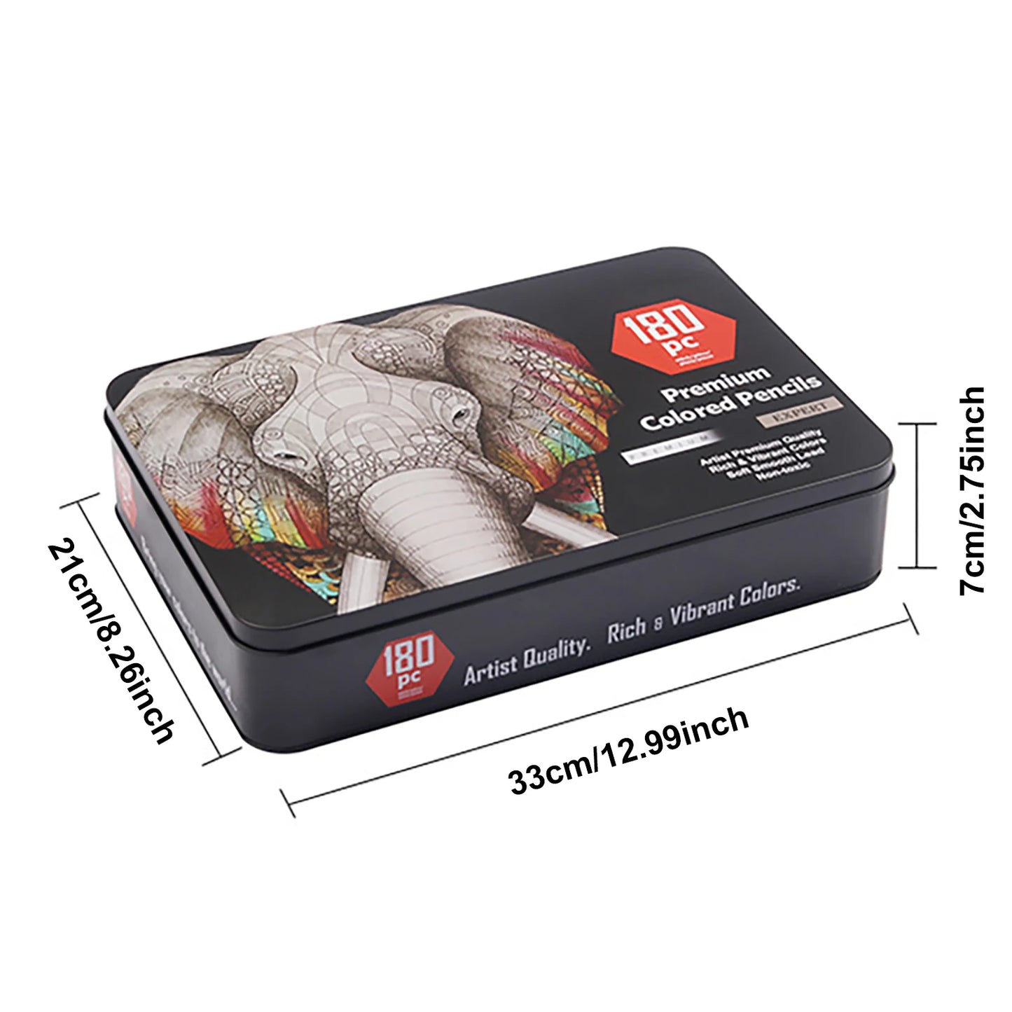 180 Colors Professional Colored Pencils Set Non-toxic Oil Pencils Set