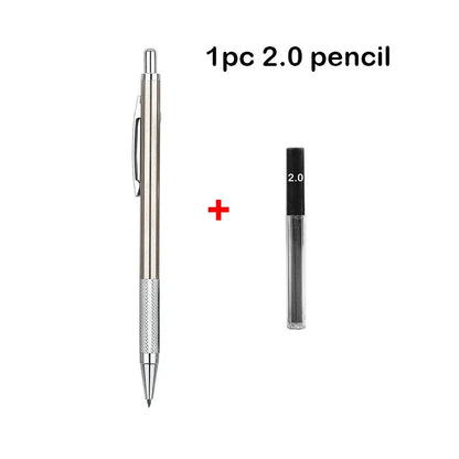 Mechanical Pencil Set 0.3 0.5 0.7 0.9 1.3 2.0mm Full Metal Art Drawing Painting Automatic Pencil